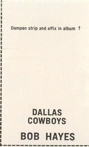 1969 Glendale Stamps #NNO Bob Hayes Back