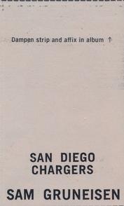 1969 Glendale Stamps #NNO Sam Gruneisen Back