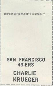 1969 Glendale Stamps #NNO Charlie Krueger Back