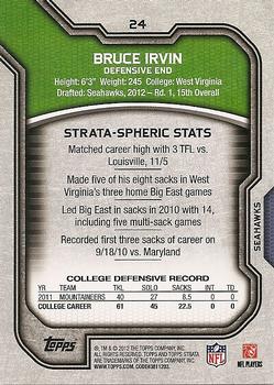 2012 Topps Strata (Retail) #24 Bruce Irvin Back