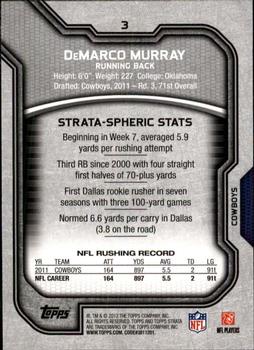 2012 Topps Strata (Retail) #3 DeMarco Murray Back