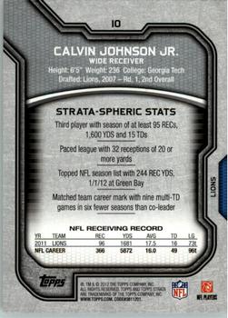 2012 Topps Strata (Retail) #10 Calvin Johnson Back