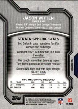 2012 Topps Strata (Retail) #11 Jason Witten Back