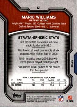 2012 Topps Strata (Retail) #12 Mario Williams Back
