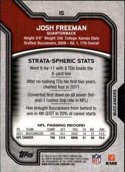 2012 Topps Strata (Retail) #15 Josh Freeman Back