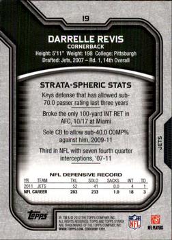 2012 Topps Strata (Retail) #19 Darrelle Revis Back