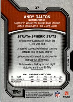 2012 Topps Strata (Retail) #37 Andy Dalton Back