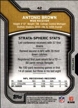 2012 Topps Strata (Retail) #42 Antonio Brown Back
