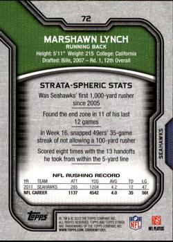 2012 Topps Strata (Retail) #72 Marshawn Lynch Back