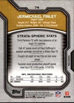 2012 Topps Strata (Retail) #74 Jermichael Finley Back