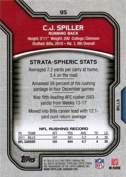 2012 Topps Strata (Retail) #95 C.J. Spiller Back