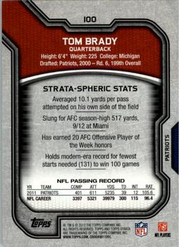 2012 Topps Strata (Retail) #100 Tom Brady Back