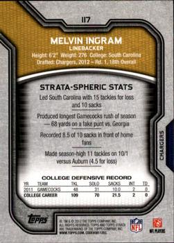 2012 Topps Strata (Retail) #117 Melvin Ingram Back