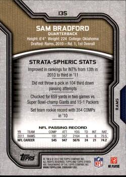 2012 Topps Strata (Retail) #135 Sam Bradford Back