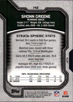 2012 Topps Strata (Retail) #142 Shonn Greene Back