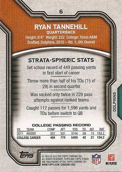 2012 Topps Strata (Retail) #6 Ryan Tannehill Back