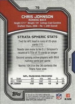 2012 Topps Strata (Retail) #79 Chris Johnson Back