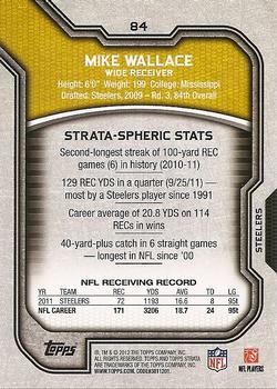 2012 Topps Strata (Retail) #84 Mike Wallace Back