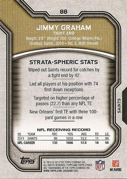 2012 Topps Strata (Retail) #88 Jimmy Graham Back