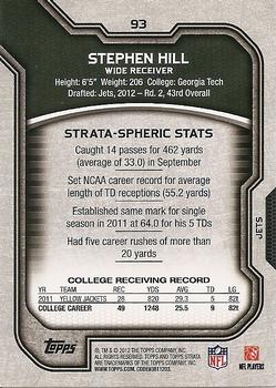 2012 Topps Strata (Retail) #93 Stephen Hill Back