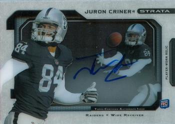 2012 Topps Strata (Hobby) - Rookie Signature Relics #SSR-JC Juron Criner Front