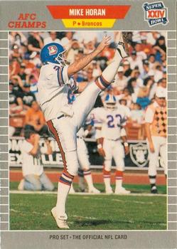 1989-90 Pro Set Super Bowl XXIV Binder #103 Mike Horan Front