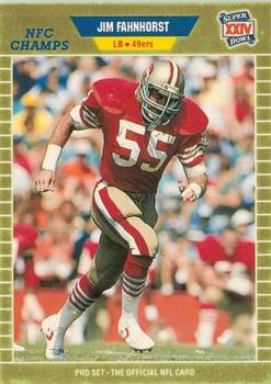 1989-90 Pro Set Super Bowl XXIV Binder #374 Jim Fahnhorst Front