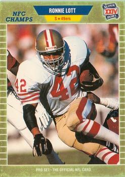 1989-90 Pro Set Super Bowl XXIV Binder #379 Ronnie Lott Front