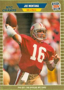 1989-90 Pro Set Super Bowl XXIV Binder #381 Joe Montana Front