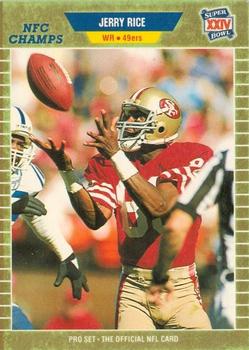 1989-90 Pro Set Super Bowl XXIV Binder #383 Jerry Rice Front