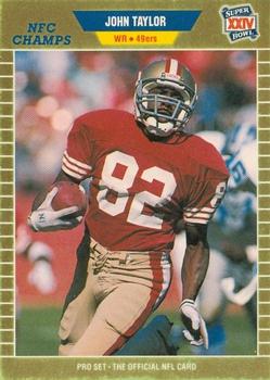 1989-90 Pro Set Super Bowl XXIV Binder #384 John Taylor Front