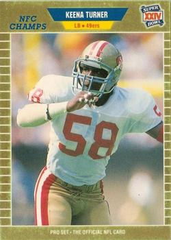 1989-90 Pro Set Super Bowl XXIV Binder #385 Keena Turner Front