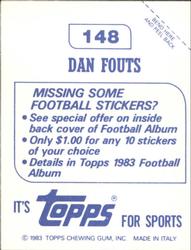 1983 Topps Stickers #148 Dan Fouts Back