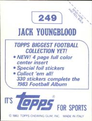 1983 Topps Stickers #249 Jack Youngblood Back