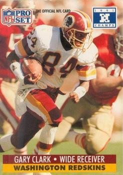1991-92 Pro Set Super Bowl XXVI Binder #317 Gary Clark Front