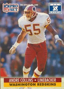 1991-92 Pro Set Super Bowl XXVI Binder #318 Andre Collins Front