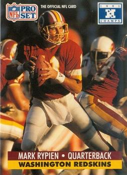 1991-92 Pro Set Super Bowl XXVI Binder #322 Mark Rypien Front