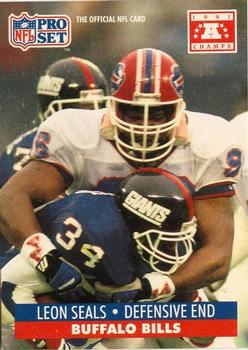 1991-92 Pro Set Super Bowl XXVI Binder #449 Leon Seals Front