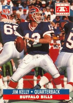 1991-92 Pro Set Super Bowl XXVI Binder #NNO Jim Kelly Front