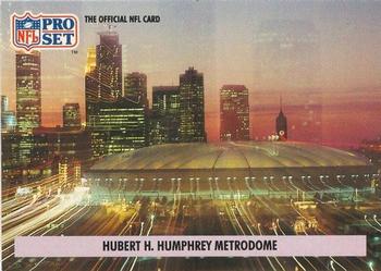 1991-92 Pro Set Super Bowl XXVI Binder #5 The Metrodome Front