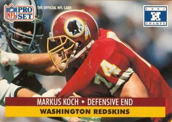 1991-92 Pro Set Super Bowl XXVI Binder #678 Markus Koch Front
