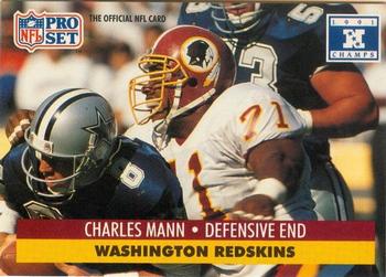 1991-92 Pro Set Super Bowl XXVI Binder #680 Charles Mann Front