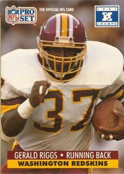 1991-92 Pro Set Super Bowl XXVI Binder #683 Gerald Riggs Front
