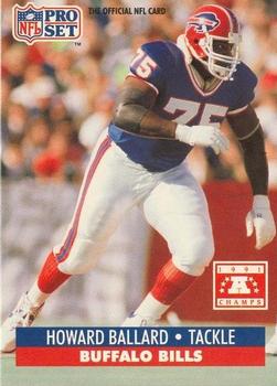 1991-92 Pro Set Super Bowl XXVI Binder #73 Howard Ballard Front