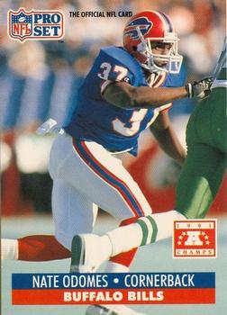 1991-92 Pro Set Super Bowl XXVI Binder #80 Nate Odomes Front