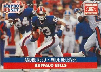 1991-92 Pro Set Super Bowl XXVI Binder #81 Andre Reed Front