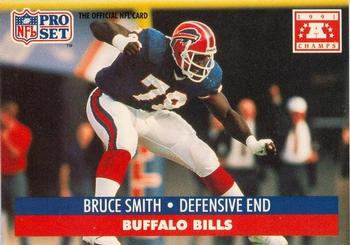 1991-92 Pro Set Super Bowl XXVI Binder #83 Bruce Smith Front