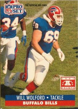 1991-92 Pro Set Super Bowl XXVI Binder #88 Will Wolford Front