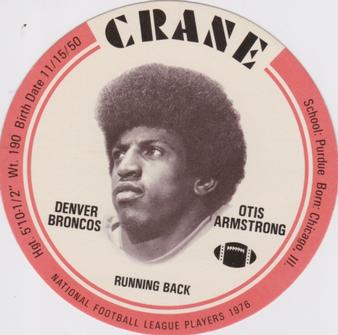1976 Crane Discs #NNO Otis Armstrong Front