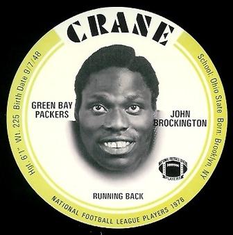 1976 Crane Discs #NNO John Brockington Front